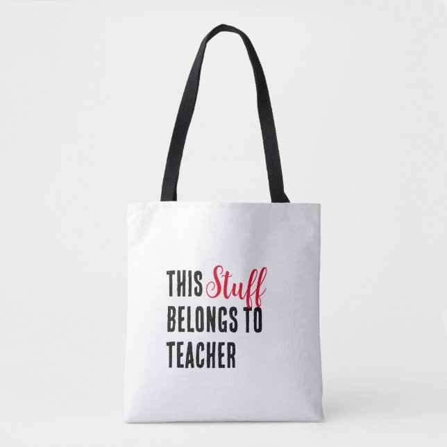 Tote Bag Ce Truc Appartient À L'Enseignant (Devant)