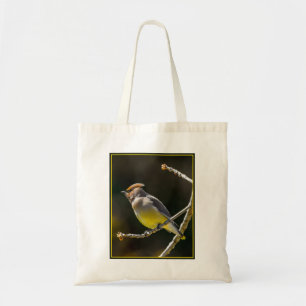 Tote Bag Cèdre cire Songbird Photo originale Oiseau sauvage