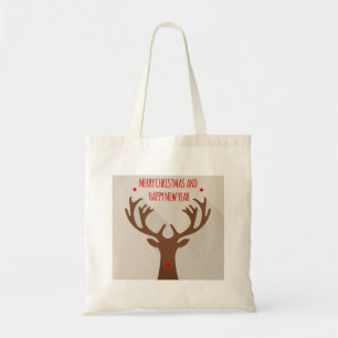 Tote Bag Ceinture de rennes de Noël cool wapiti moderne