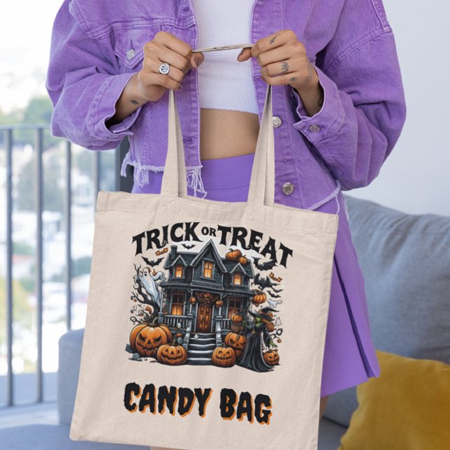 Tote Bag Célébration d'Halloween dans une maison éffrayante (Créateur téléchargé)