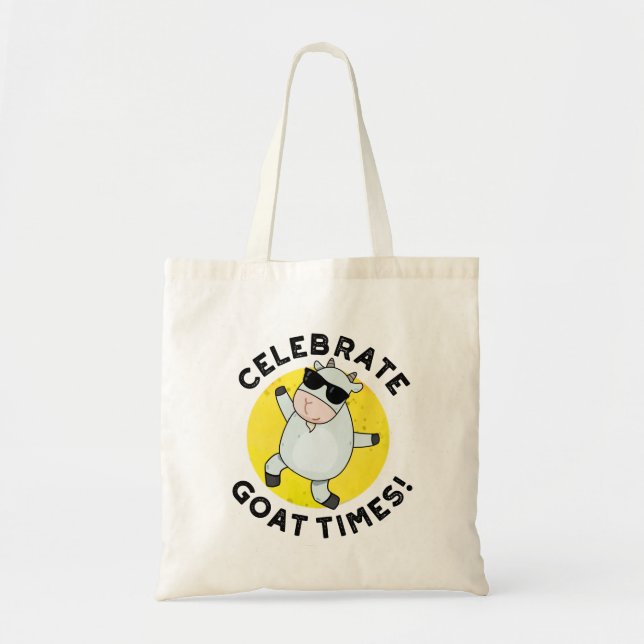 Tote Bag Célébrez les temps de chèvre douille animale posit (Devant)