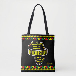 Tote Bag Célébrons l'histoire des Noirs avec la carte de l'