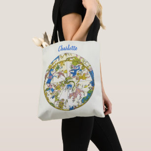 Tote Bag Céleste Vintage, Sphère Arabe, Constellations