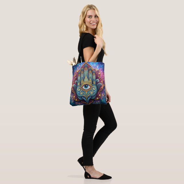 Tote Bag Celestial Hamsa  (Sur le modèle)