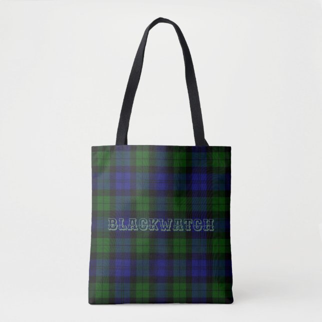 Tote Bag Cellule écossaise de tartan de Blackwatch (Devant)