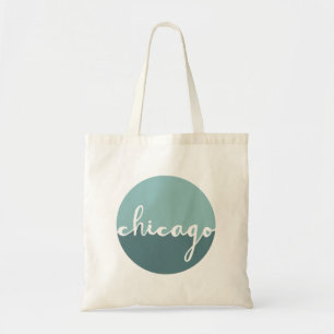 Tote Bag Cercle bleu de Chicago, l'Illinois Ombre