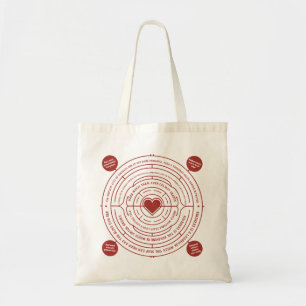 Tote Bag Cercle d'affirmations inspirantes de bonté floriss