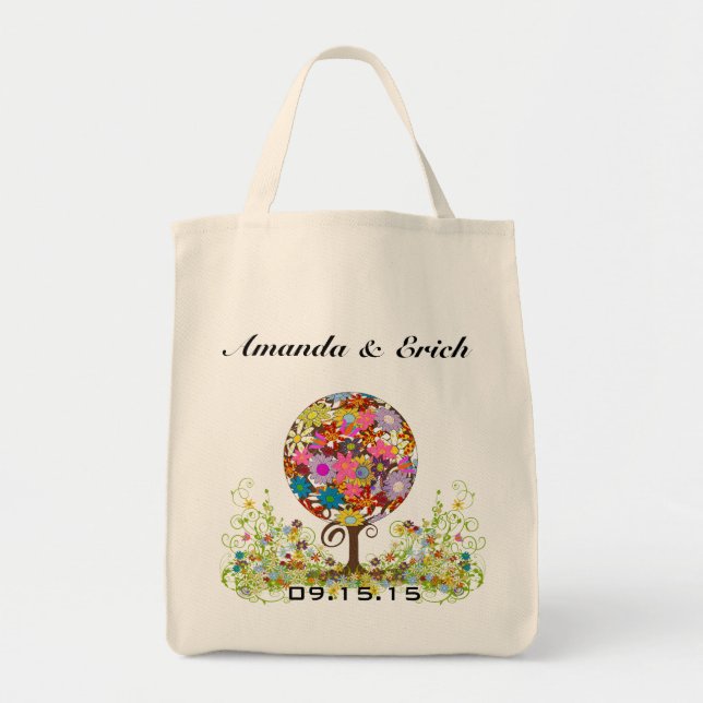Tote Bag Cercle de Forêt Magique de l'Amour Mariage d'arbre (Devant)