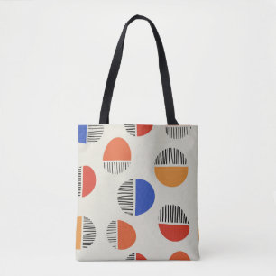 Tote Bag Cercles Abstraits motif transparent, arrière - pla