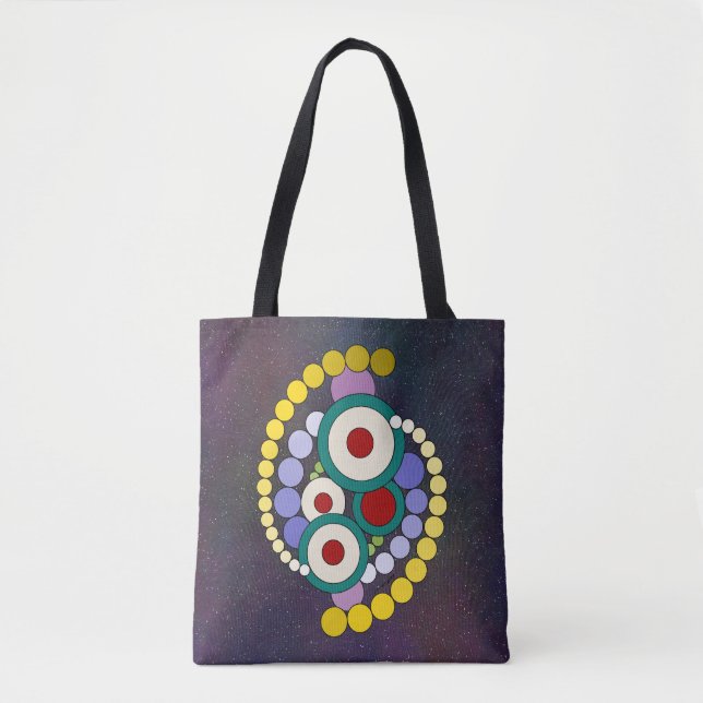 Tote Bag Cercles Artwork Abstrait (Devant)