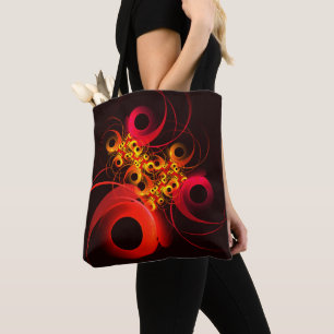 Tote Bag Cercles colorés Motif d'art Abstrait moderne #08