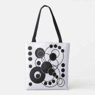 Tote Bag Cercles noirs et blancs