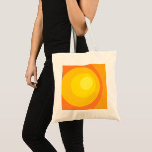 Tote Bag Cercles orange rétro