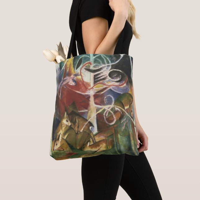 Tote Bag Cerf dans la forêt par Franz Marc, Art Vintage (De près)