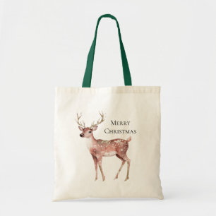 Tote Bag Cerf de Noël personnalisé