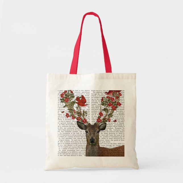 Tote Bag Cerfs et Inséparables 2 (Devant)