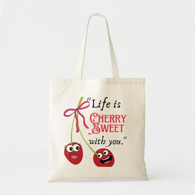 TOTE BAG CERISE  (Devant)