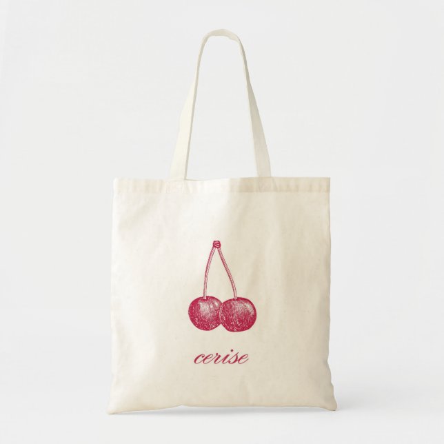 Tote Bag Cerise (Cerise) Fourre-tout (Devant)