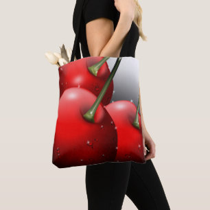 Tote Bag Cerises avec gouttes de ragoût