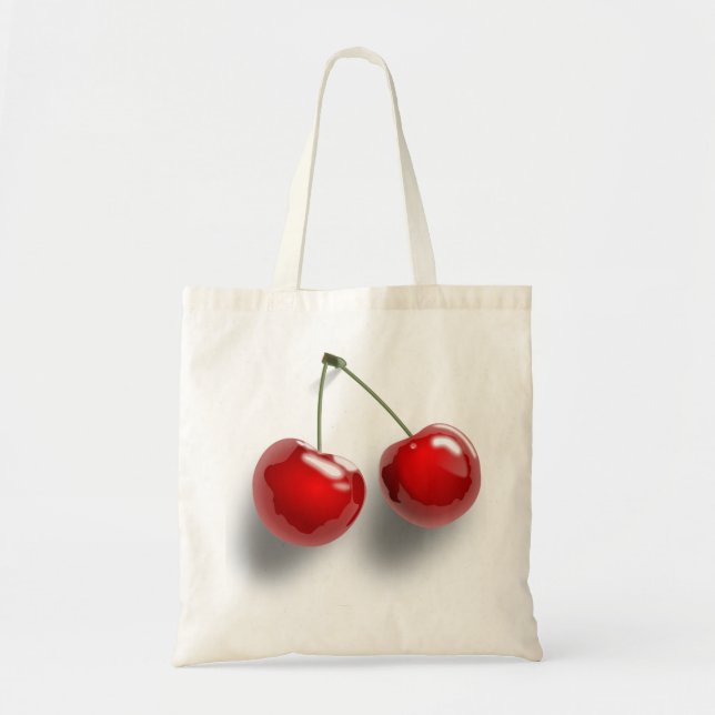 Tote Bag Cerises Tige Vernissées Bizarres (Devant)