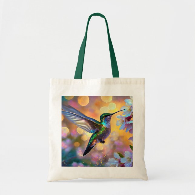 Tote Bag Cerisier Imaginaire Sunrise Hummingbird  (Devant)