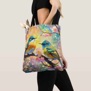 Tote Bag Cerisier Imaginaire Sunrise Songbirds