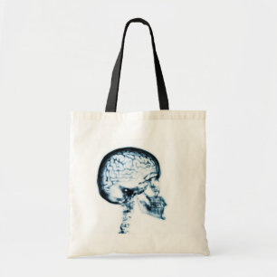 TOTE BAG CERVEAU DE CRÂNE DE RAYON X - BLEU