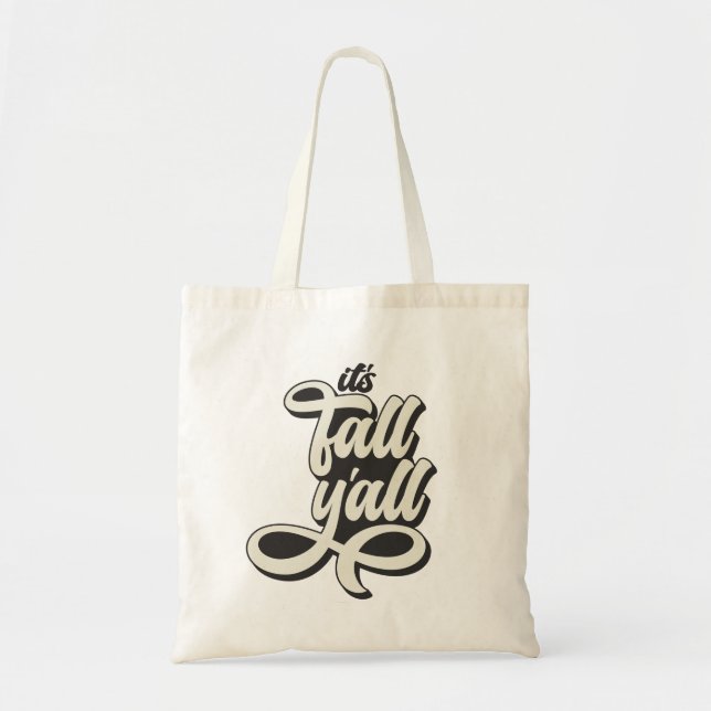 Tote Bag C'est Automne Y'all Retro Style personnalisable (Devant)