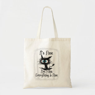 Tote Bag C'est bien Je vais bien Tout va bien Noir