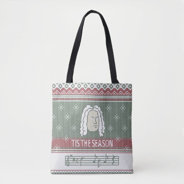 Tote Bag C'est la saison du tricot faux-pull de Handel Mess (Devant)