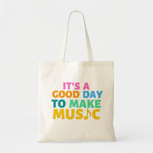 Tote Bag C'est un bon jour pour faire de la musique (Devant)