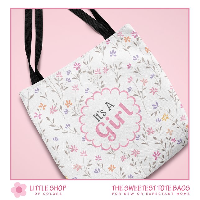 Tote Bag C'est une fille florale personnalisable (Créateur téléchargé)