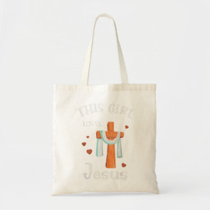 Tote Bag Cette fille aime Jésus Ados Enfants Femmes Christi