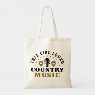 Tote Bag Cette Fille Aime La Musique Country