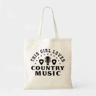 Tote Bag Cette Fille Aime La Musique Country
