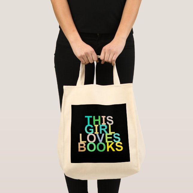TOTE BAG CETTE FILLE AIME LES LIVRES (Devant (produit))