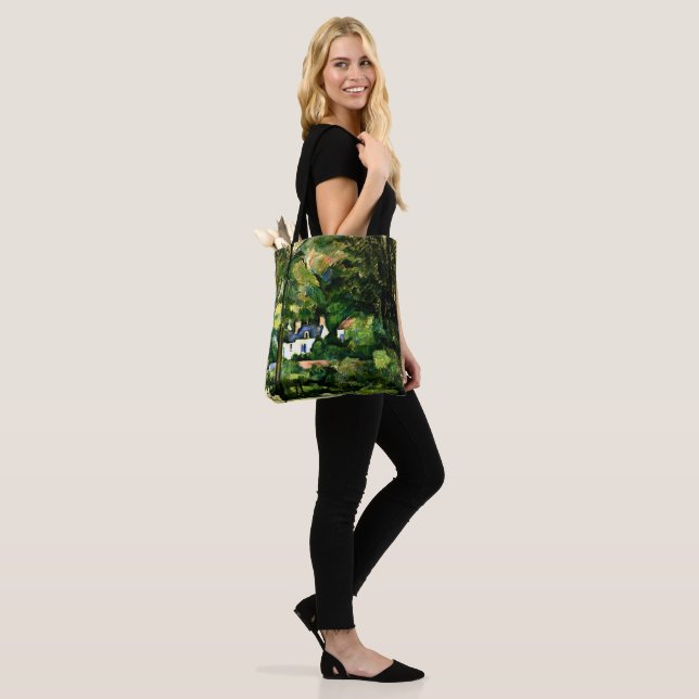 Tote Bag Cezanne - Maisons dans la verdure (Sur le modèle)