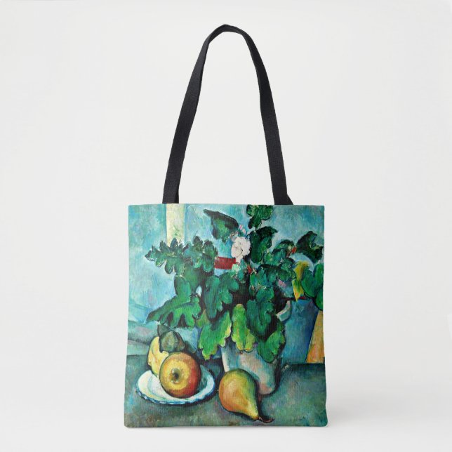Tote Bag Cezanne - Pot de primeurs et fruits (Devant)