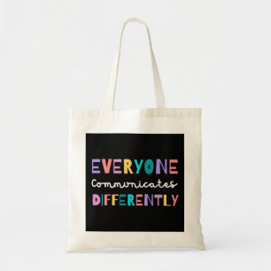 Tote Bag Chacun communique une Sensibilisation sur l'autism