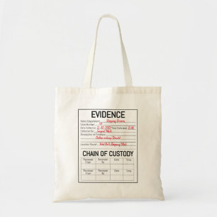 Tote Bag Chaîne de preuves chaîne de détention crime jeu de