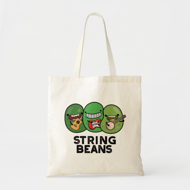 Tote Bag Chaîne Haricots Funny Vegetable Pun (Devant)