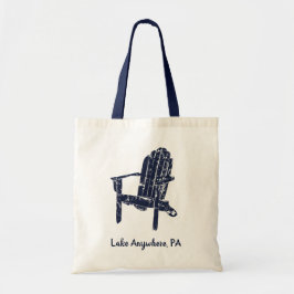 Tote Bag Chaise Adirondack bleu marine Personnalisée