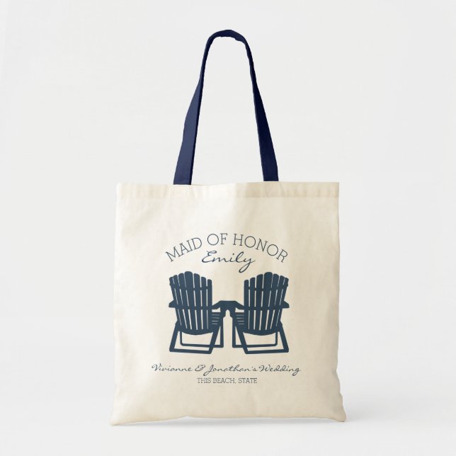Tote Bag Chaises Adirondack Maid of Honor (Devant)