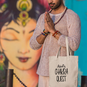Tote Bag Chakra Quest Personnalisé Yoga Meditation Boho