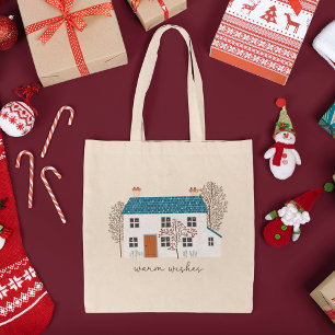 Tote Bag Chaleureux souhaits Cosy Maison de vacances Noël