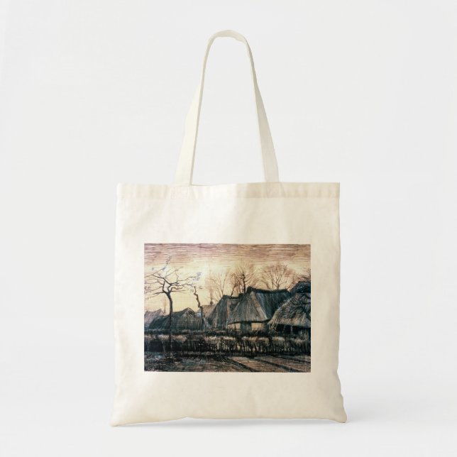 Tote Bag Chambres avec les toits couverts de chaume par (Devant)