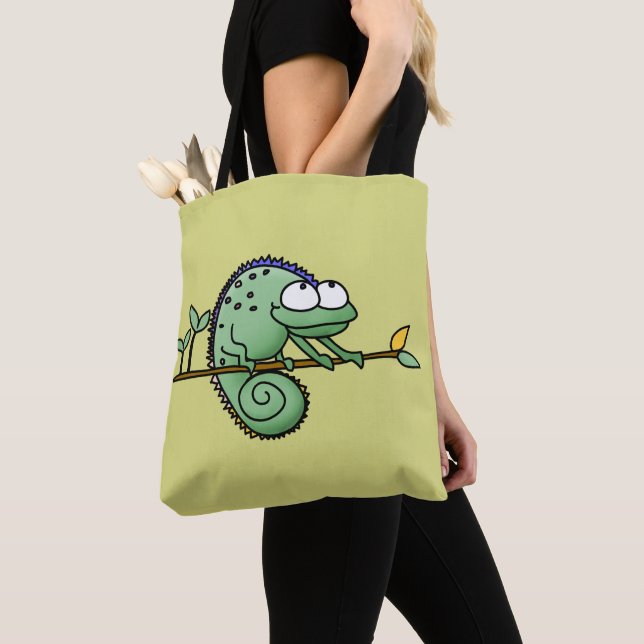 Tote Bag Chameleon Cute Funny (De près)