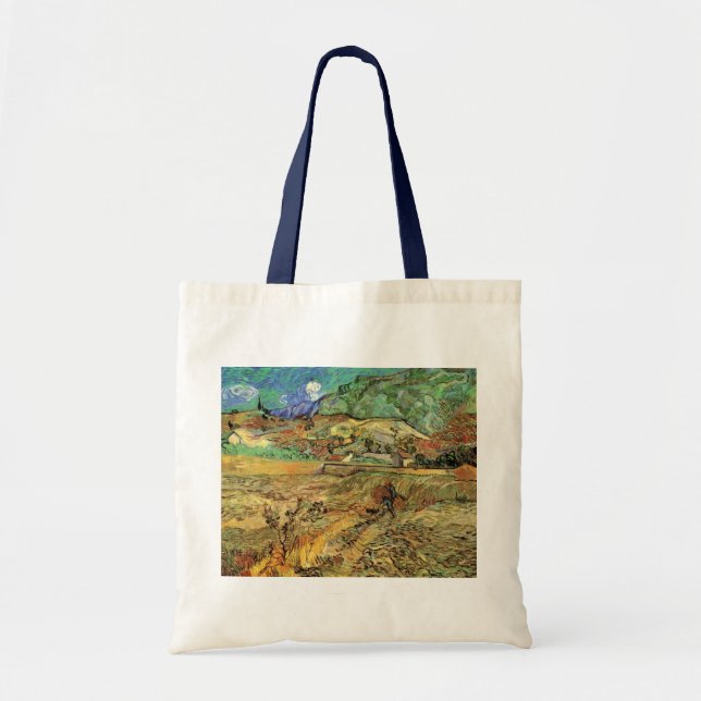 Tote Bag Champ de blé clos avec paysan par Vincent van Gogh (Devant)
