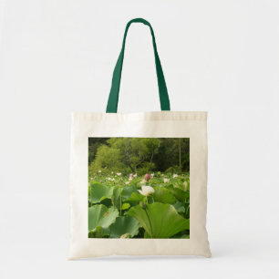 Tote Bag Champ de fleurs de Lotus Jardin d'été