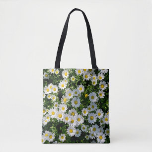 Tote Bag Champ de marguerite du printemps : Arrière - plan 